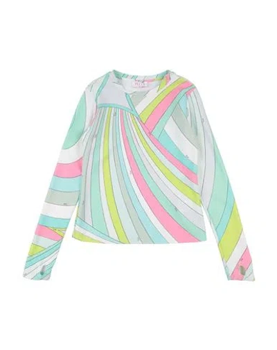 Pucci Babies'  Toddler Girl T-shirt Light Green Size 6 Polyamide, Elastane