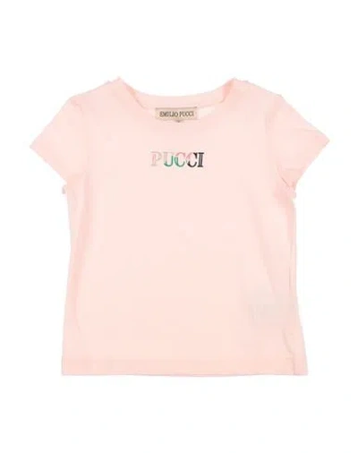 Pucci Babies'  Toddler Girl T-shirt Light Pink Size 6 Cotton