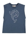 Pucci Toddler Girl T-shirt Navy Size 6 Cotton In Navy