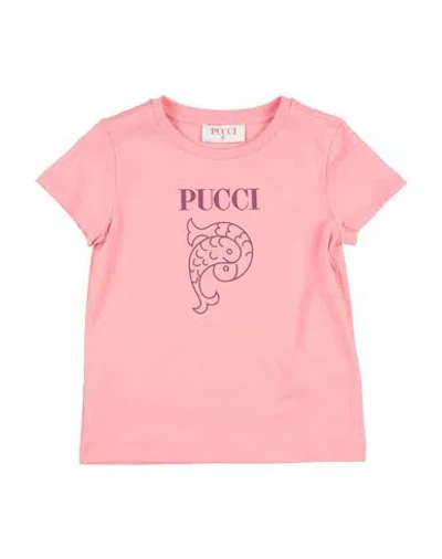 Pucci Babies'  Toddler Girl T-shirt Pink Size 6 Cotton