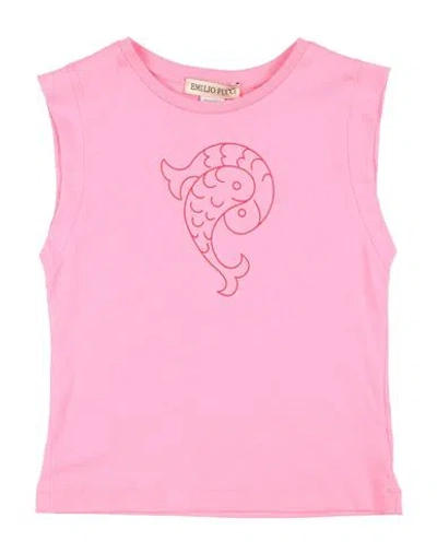Pucci Babies'  Toddler Girl T-shirt Pink Size 6 Cotton