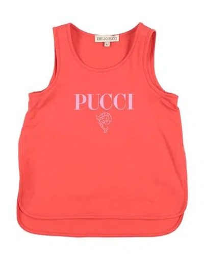 Pucci Babies'  Toddler Girl T-shirt Tomato Red Size 6 Cotton