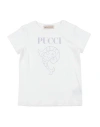 Pucci Babies'  Toddler Girl T-shirt White Size 4 Cotton