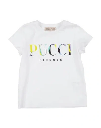 Pucci Babies'  Toddler Girl T-shirt White Size 4 Cotton, Elastane