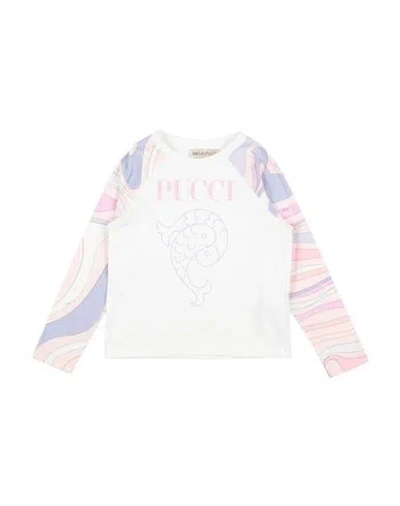 Pucci Babies'  Toddler Girl T-shirt White Size 6 Cotton