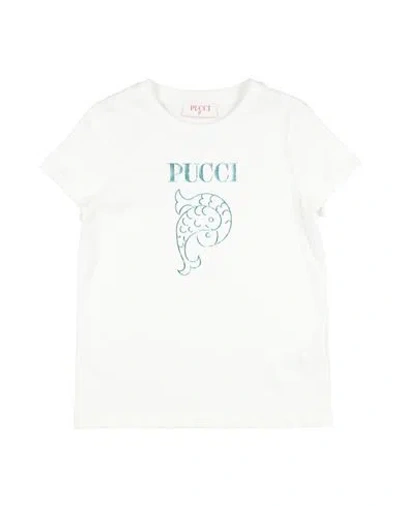 Pucci Babies'  Toddler Girl T-shirt White Size 6 Cotton