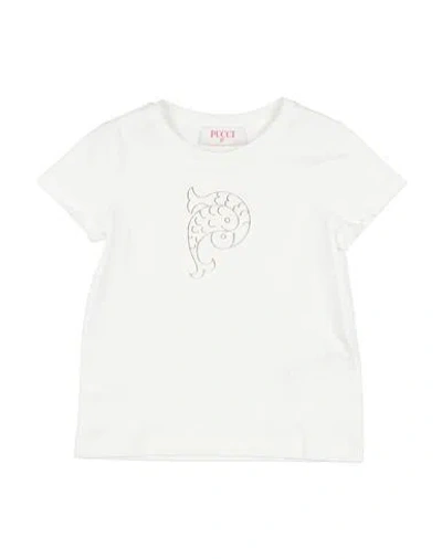 Pucci Babies'  Toddler Girl T-shirt White Size 6 Cotton