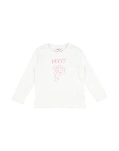 Pucci Babies'  Toddler Girl T-shirt White Size 6 Cotton