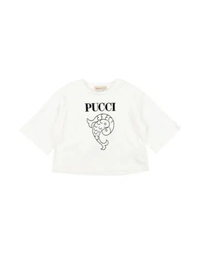 Pucci Babies'  Toddler Girl T-shirt White Size 6 Cotton