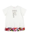Pucci Babies'  Toddler Girl T-shirt White Size 4 Cotton, Viscose