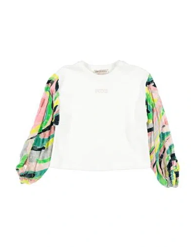 Pucci Babies'  Toddler Girl T-shirt White Size 6 Cotton, Viscose, Silk