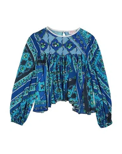 Pucci Babies'  Toddler Girl Top Bright Blue Size 6 Viscose