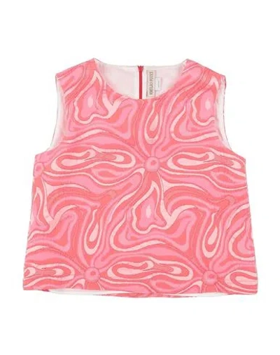 Pucci Babies'  Toddler Girl Top Coral Size 6 Polyester, Acetate, Acrylic In Red