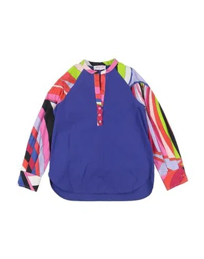 Pucci Babies'  Toddler Girl Top Purple Size 6 Cotton In Blue