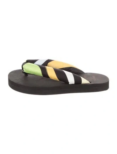 Pre-owned Pucci Babies' Toddler Girls/ Printed Flip Flops In Black