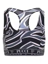 Pucci Geometric Racerback Top For Modern Style In Black