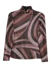 Pucci Top Collar Iride In Brown