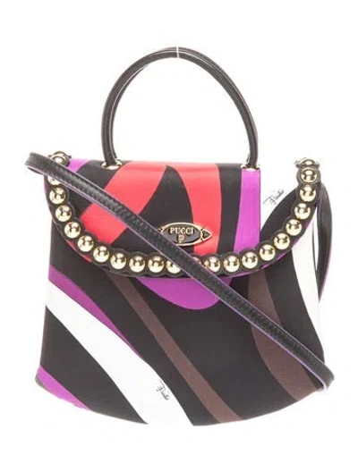Pre-owned Pucci Top Handle Bag In Black