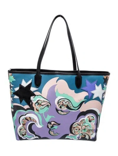 Pre-owned Pucci Top Handle Bag In Blue