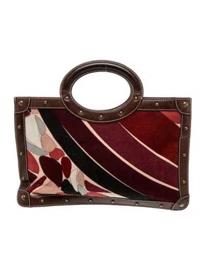 Pre-owned Pucci Top Handle Bag In Brown