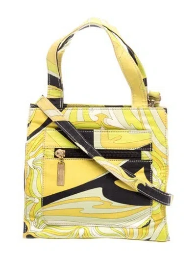 Pre-owned Pucci Top Handle Bag In Green