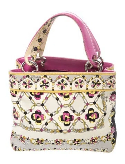 Pre-owned Pucci Top Handle Bag In Neutrals