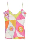 Pucci Silk Printed Cami Top In Multi
