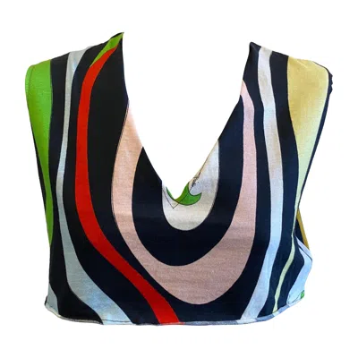 Pre-owned Pucci Top Multicolor Emilio  In Black