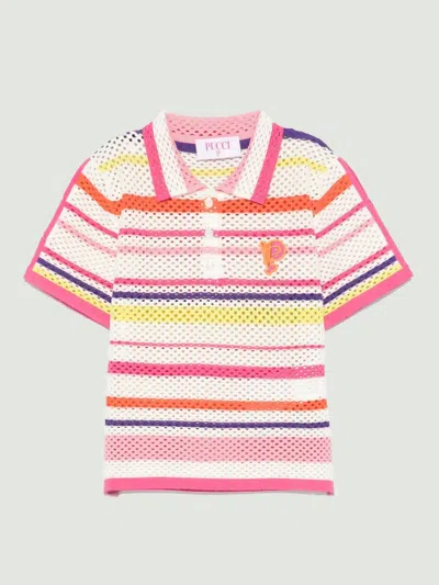 Pucci Top  Kids Color Ivory In Multi
