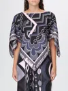 Pucci Geometric Patterned Silk Blouse With Asymmetric Hem In Black