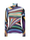 Pucci Iride-print Top In Viola/rosso