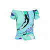Pucci Fitted Off-shoulder Top Short Sleeves In Multi