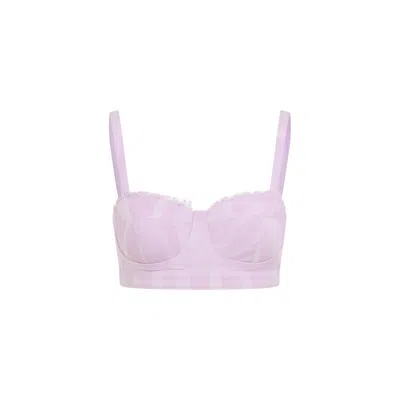 Pucci Adjustable Strap Top Frayed Trim In Purple
