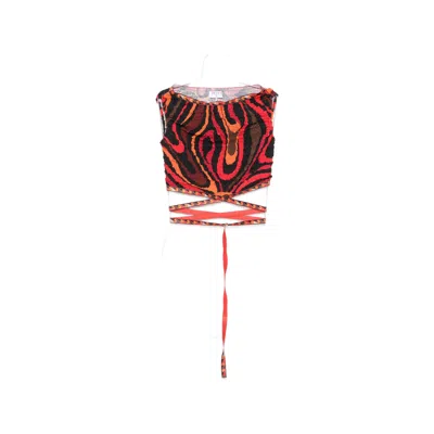 Pucci Marmo-print Wrap-around Top In Multi