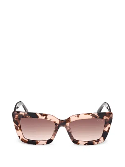 Pucci Tortoiseshell-effect Square-frame Sunglasses In Neutral