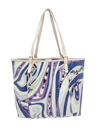 Pre-owned Pucci Tote In Blue