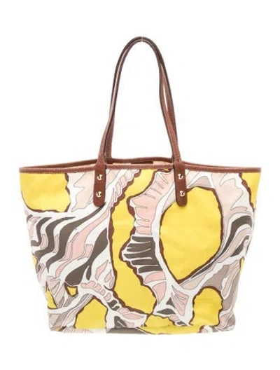 Pre-owned Pucci Tote In Yellow