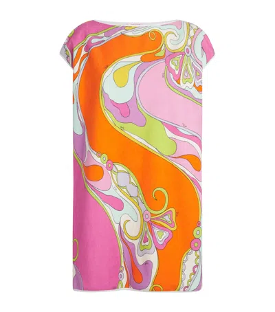 Pucci Towelling Iride Mini Dress In Purple