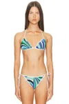 Pucci Triangle Bikini Top In Multi