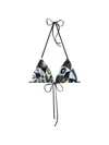 Pucci Occhi-print Triangle Bikini Top