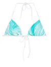 Pucci Triangle Bikini Top In Blue