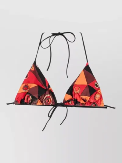 Pucci Triangle Bikini Top Halter Neck Geometric In Multi