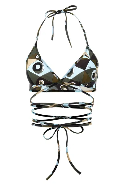 Pucci Triangle Bikini Top In Multi