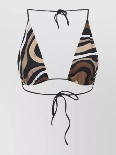 PUCCI TRIANGLE HALTER NECK ADJUSTABLE BIKINI TOP