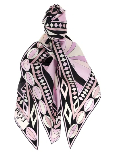PUCCI TRIANGLE SCARF SCARVES AND FOULARDS PINK