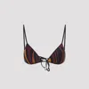Pucci Triangle Tie-front Bikini Top In Multi