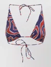 Pucci Triangle Top Adjustable Strap Bikini Set In Multi