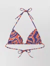Pucci Triangle Top Adjustable Strap Bikini Set In Multi