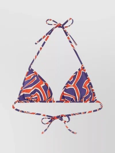 PUCCI PRINTED TRIANGLE BIKINI TOP