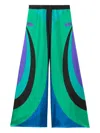 Pucci Maddalena-print Wide-leg Trousers In Green